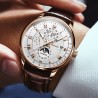 YB New Fashion Hot Selling Three Eyes Calendar Star Moon Fashion Mens Watch Mens Belt Wholesale
